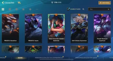 Conta Wild Rift Lv 155, 195 Skins 3X Gm