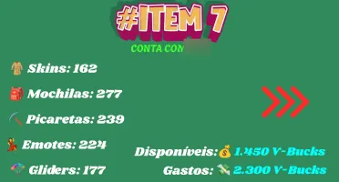 Contas Fortnite | Várias Skins | V-bucks Gastos |Skins Raras
