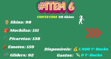 Contas Fortnite | Várias Skins | V-bucks Gastos |Skins Raras