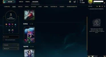 Conta LOL Diamante V Smurf
