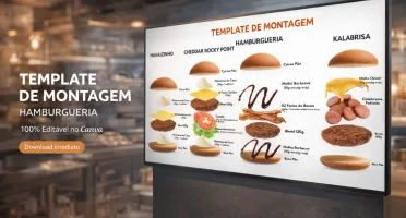 Template Montagem Hamburgueria Canva
