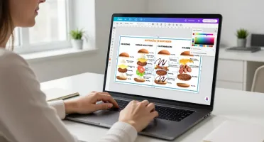 Template Montagem Hamburgueria Canva