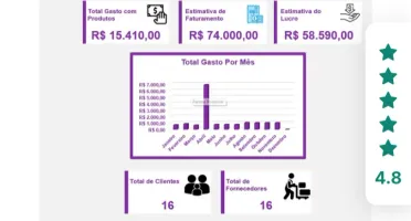 Planilha de Controle Financeiro e Cadastro de Clientes