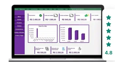 Planilha de Controle Financeiro e Cadastro de Clientes