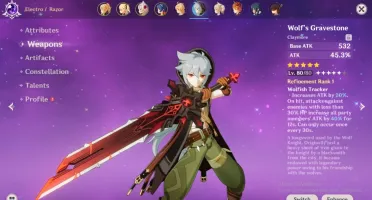 Genshin Impact - Conta AR44 com Childe, Jean, Túmulo
