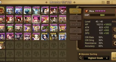 Summoners War Global com 3 LDS Gisele Pater DeburokuDark Ric