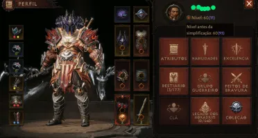 Conta Diablo immortal lv71 bárbaro