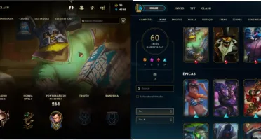 Kit 4 contas LOL otimas
