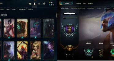 Kit 4 contas LOL otimas