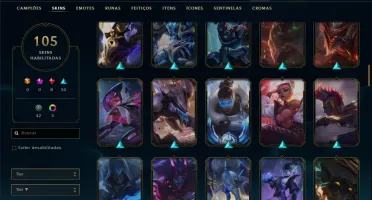 Conta bronze 2 com TODOS os champs e 105 skins