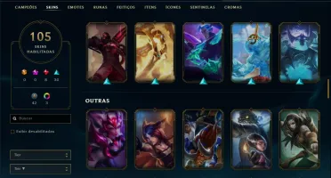 Conta bronze 2 com TODOS os champs e 105 skins