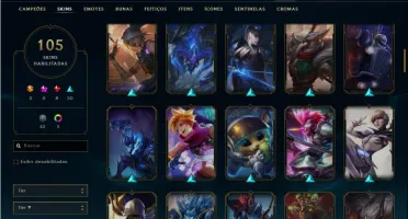 Conta bronze 2 com TODOS os champs e 105 skins