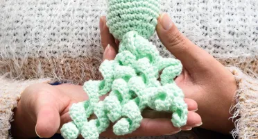 Amigurumi Polvo Verde Artesanal Presente Maternidade Oceano