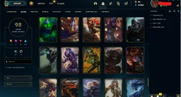 CONTA DE 2015 - EX PLAT - 98 SKINS - TODOS CHAMPS - LVL 319