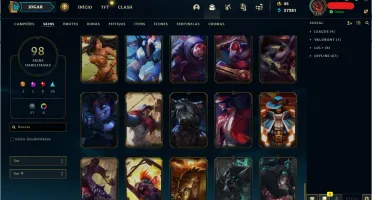 CONTA DE 2015 - EX PLAT - 98 SKINS - TODOS CHAMPS - LVL 319