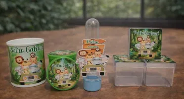 Kit Safari com 40 Lembrancinhas Personalizadas