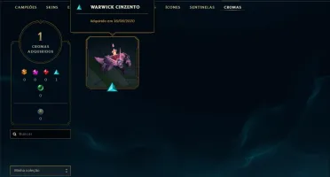 Conta bronze 1 com 35 skins e 86 champs