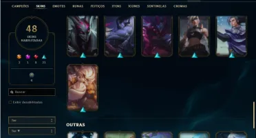 Conta Unranked com 48 Champs e 48 Skins ( 2 Ultimates )
