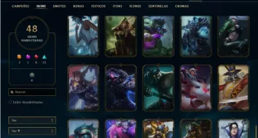 Conta Unranked com 48 Champs e 48 Skins ( 2 Ultimates )