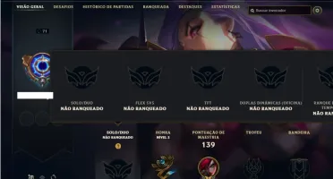 Conta Unranked com 48 Champs e 48 Skins ( 2 Ultimates )