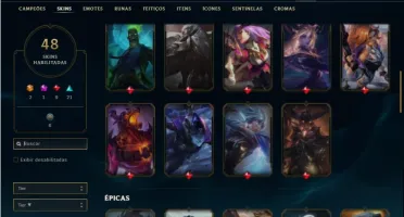 Conta Unranked com 48 Champs e 48 Skins ( 2 Ultimates )