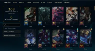 CONTA LOL- LVL 262 - 120 Champions - 69 Skins - FULL ACESSO