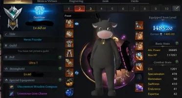 Conta main Destroyer 1485 / Serv. Kazeros / 2 Cerberus.