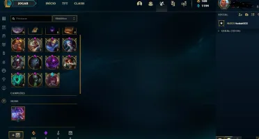 Conta Unranked, antes PLATINA 89 Campeões & 59 skins mmrALTO