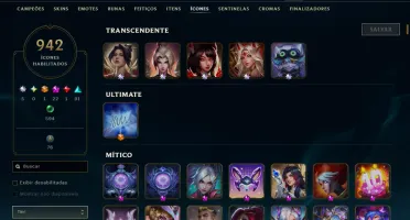 conta lol | skin Faker assinatura + Uzi + Caps | 500+ Skins