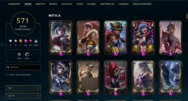 conta lol | skin Faker assinatura + Uzi + Caps | 500+ Skins