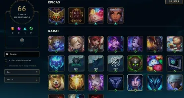CONTA DIAMANTE 4, 51 SKINS, 53 CAMPEÕES