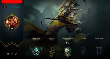 CONTA NÍVEL 36 PLATINA 4 POUCAS PARTIDAS