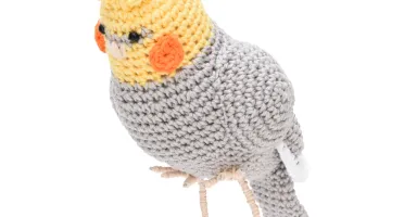 Calopsita Cinza Amigurumi Crochê