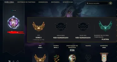 Conta League of Legends dono unico, email verificado e skins