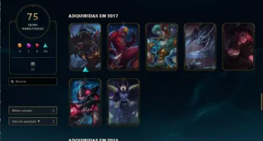 CONTA LOL 6 ANOS DE USO- VÁRIAS SKINS TOPS-ICONES TOPS