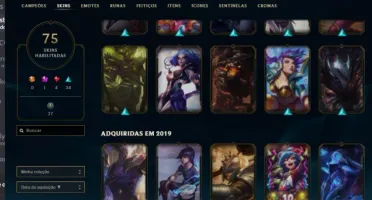 CONTA LOL 6 ANOS DE USO- VÁRIAS SKINS TOPS-ICONES TOPS