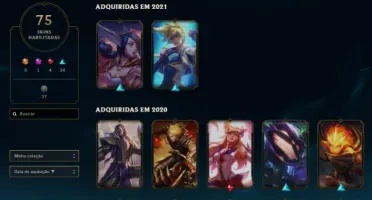 CONTA LOL 6 ANOS DE USO- VÁRIAS SKINS TOPS-ICONES TOPS