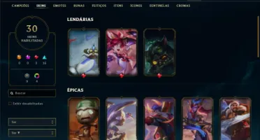Ouro 4 com 70 Champs e 30 Skins ( MAIN ADC )