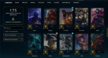 Ouro 4 com 70 Champs e 30 Skins ( MAIN ADC )