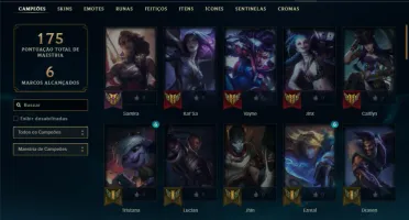 Ouro 4 com 70 Champs e 30 Skins ( MAIN ADC )