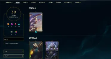 Ouro 4 com 70 Champs e 30 Skins ( MAIN ADC )
