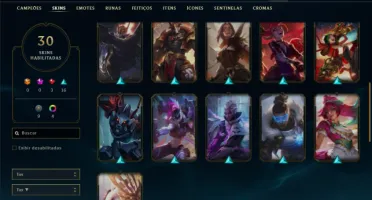 Ouro 4 com 70 Champs e 30 Skins ( MAIN ADC )
