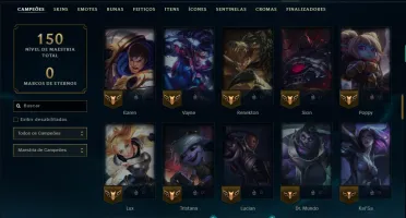 Esmeralda 4 com 95 Champs e 46 Skins + 1850 RP