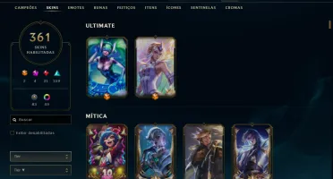 Conta lol + valorant, muitas skins