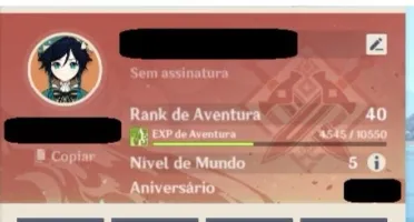 Genshin conta Boa sem email  4 Personagens  5 estrelas