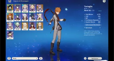 Genshin conta Boa sem email  4 Personagens  5 estrelas