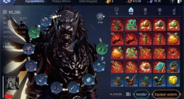 Guerreiro lv 73 Power 90k + 2 petes Heroicos + Couro RED