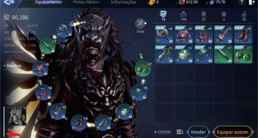 Guerreiro lv 73 Power 90k + 2 petes Heroicos + Couro RED