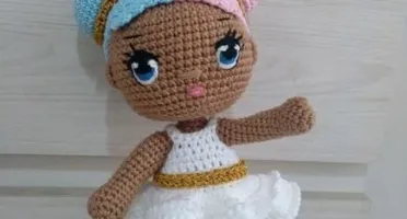 Amigurumi Boneca Algodão Doce