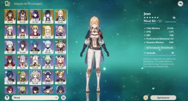 conta com raiden, yelan, cyno e dehya